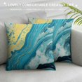 thumbnail image 3 of MLJA Throw Pillow Cover Watercolor Marble Blue Marbling Creative with Abstract Oil Waves Mix Decorative Throw Pillow Cushion Case for Home Couch Living Room Bed Sofa Car., 3 of 5