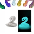 thumbnail image 1 of 3D Printed Snake Toys 3D Printed Animals Snake Pet Movable Joint Fidget Toys， 3D Printed Animals Toy Adults Fidget Toys，3D Printed Fidget Toys for Home Office Decor (17.7' Fluorescent Blue), 1 of 6