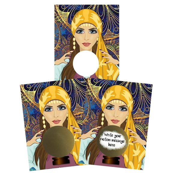 My Scratch Offs Halloween Gold Girl Fortune Teller DIY Scratch-off Note Cards & Stickers, 20 Pack