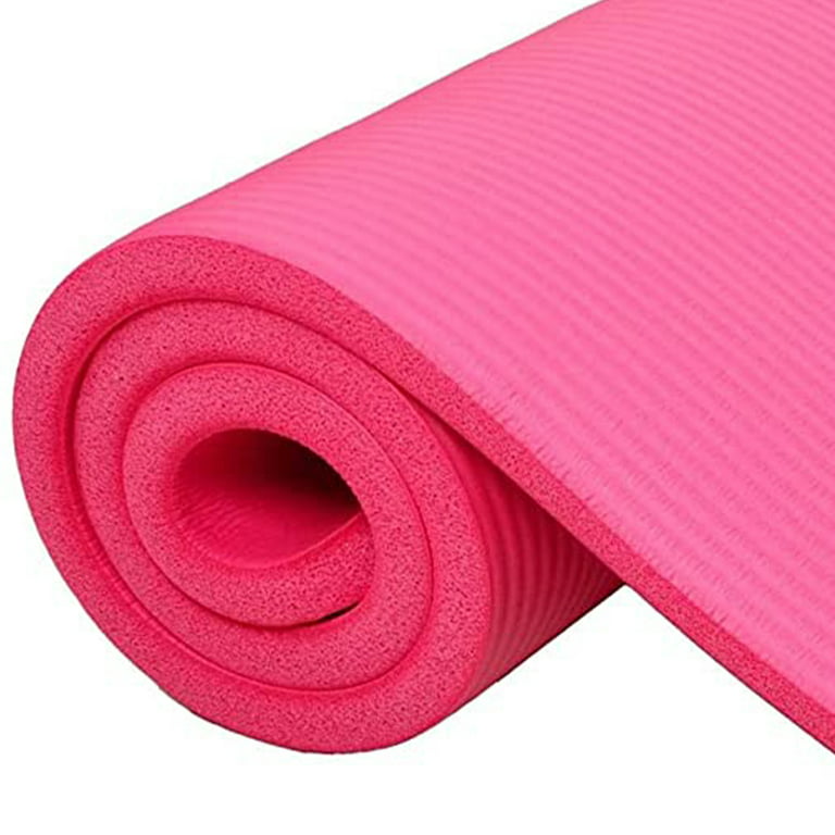BalanceFrom All-Purpose 1-Inch Extra Thick High Density Anti-Tear Exercise  Yoga Mat with Carrying Strap, Purple