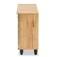 thumbnail image 5 of Baxton Studio Gisela Modern and Contemporary Oak Brown Finished Wood 3-Door Shoe Storage Cabinet, 5 of 10