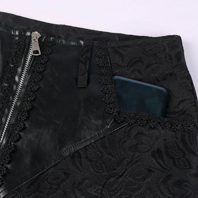 HOOMEUMY Men's Gothic Victorian Steampunk Pants High Waist HOOMEUMY Men's Gothic Victorian Steampunk Pants High Waist