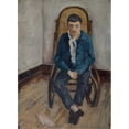 thumbnail image 3 of Max Birrer 14x18 Black Modern Framed Museum Art Print Titled - Portrait of the Painter Walter Kurt Wiemken, 3 of 5