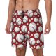 thumbnail image 1 of Balery Cute Baseball Bañador para hombre, shorts de playa de secado rápido con entrepierna y forro de compresión-Medium, 1 of 6