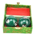 thumbnail image 4 of 2 Pieces Massage Balls, Chinese Exercise Handballs with Storage Box, Durable Reusable Portable Baoding Balls, Chinese Health Balls for Elderly Gossip Green, 4 of 8