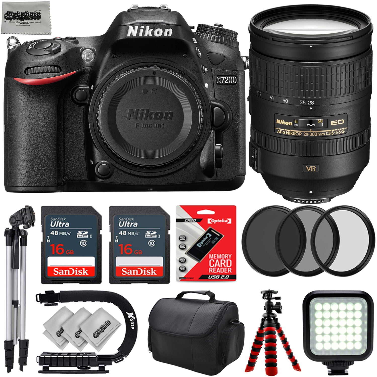 Nikon D7200 HD Digital SLR Camera w/ Nikon AF-S 28-300mm f/3.5-5.6
