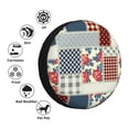 thumbnail image 4 of Vsdgher Patchwork In Country Style for Spare Tire Cover, Tire Wheel Protector Wheel Cover Fit for Truck,Trailer,RV,SUV,Camper and Most Vehicle-15 inch, 4 of 6