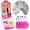 Clear-pink, variant on 3 Pack, 14 GRIDS Travel Pill Organizer Box with Labels - Travel Medicine Case Kit - Pocket Daily Pharmacy Container - Travel Medication Holder Dispenser for Fish Oil Vitamin Supplement Storage