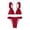 Red, variant on Korean Style Bikini Ruffle Swimsuit For Elegant Pure Desire Two Piece Bathing For Hot And Beach Sparkly Bikini