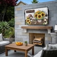 thumbnail image 3 of Outdoor TV Cover 52x30x4.5in, Rustic Retro Wood Plank Bird Weatherproof TV Screen Protector with Zipper, Country Bird Sunflower Pine Cone Outside Television Cover Fits Up to 52-55", 3 of 9