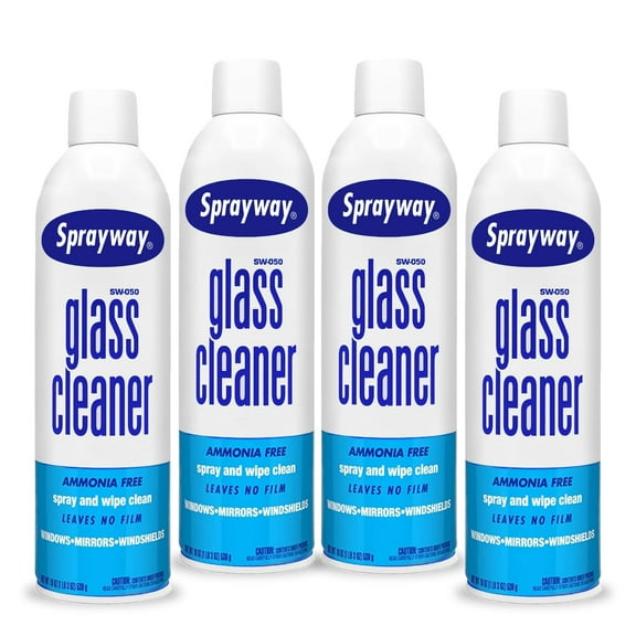 Sprayway Glass Cleaner Spray - Fresh Scent, Value Pack - 4 Pack, 1.18 Pound