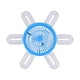 thumbnail image 2 of Lámpara de ventilador con enchufe E27, moderna y pequeña, ideal para oficina, tienda y dormitorio. Azul, 2 of 6