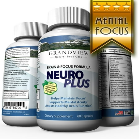 NeuroPlus Brain Booster - Supports Mental Alertness, Memory, Focus, and