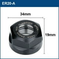 thumbnail image 1 of ER8-ER40 A/M/UM Collet Clamping Nuts For CNC Lathe Milling Router Bit Holder, 1 of 8