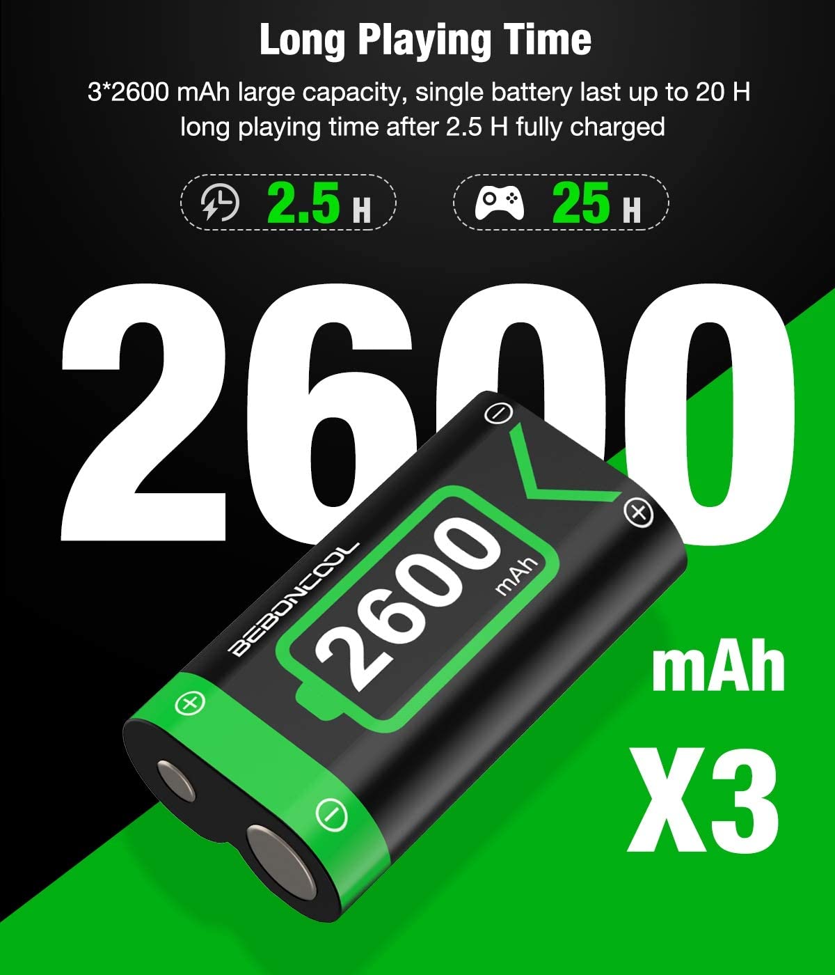 BEBONCOOL Charger for Xbox One Controller Battery Ubuy Kuwait