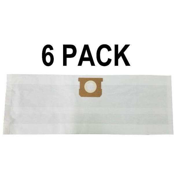 6 Dust Filter Bags for Vacmaster 58 Gallon Shop Vacs VF408, VF410P