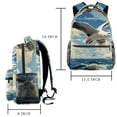 thumbnail image 2 of Lightweight Backpack Seagull School Bag Travel Laptop Daypack for Men Women Casual Rucksack, 2 of 6