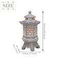 thumbnail image 5 of Teresa's Collections 10.4" Pagoda Garden Statue with Solar Light, Resin Zen Outdoor Decor, 5 of 7