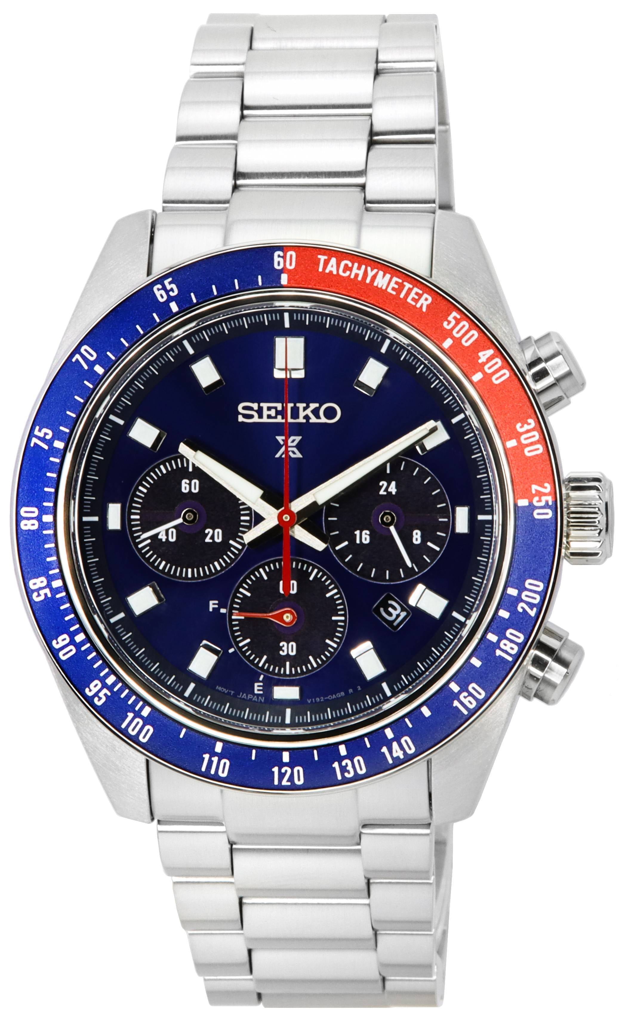 Seiko Prospex Speedtimer Go Large Solar Chronograph Blue Dial SSC913  SSC913P1 SSC913P 100M Men's Watch
