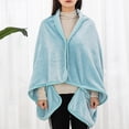 thumbnail image 1 of Boreal Craft Multifunctional Lazy Blanket Sofa Nap Blanket Winter Lunch Break Air Conditioning Blanket Cover Blanket Shawl Blanket Cloak Wool Elegant Shawl Cape Solid Color Blanket for Bed Full Size, 1 of 5