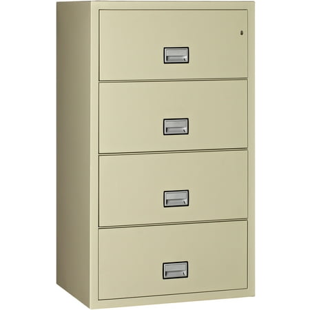 Phoenix Lateral 31 Inch 4 Drawer Fireproof File Cabinet Walmart Com
