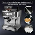 thumbnail image 5 of Yeshouse Professional Espresso Maker, 15 Bar Pump, Built-in Grinder, LCD, PID Control, Milk Frother, 8.8oz Bean Hopper, 5 of 7