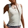 thumbnail image 4 of Camisola de mujer Lucakuins, camiseta sin mangas de verano de retazos de doble capa a la moda, camiseta sin mangas ajustada para ropa de calle Lucakuins  moda, 4 of 9