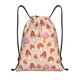 thumbnail image 1 of Fotbe 70s Mushroom Bolsa Mochila con Cordón Estampada, Bolsa de Gimnasio Deportiva, Bolsa Cinch, Bolsa con Cordón para Hombres y Mujeres-Small, 1 of 6