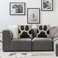 thumbnail image 2 of nygtbtfer White Dog Paw Footprint Icon Isolated On Black Background Decoration Farmhouse Decor  Linen Home Decorative Throw Pillow Case Cushion Cover for Sofa Couch,  White, 2 of 7