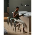 thumbnail image 3 of EKHO Collection - Bar Stools Set of 2, Kitchen Counter Stools, Breakfast Stools, Synthetic Leather with Stitching,24.8-Inch Tall Ink Black, 3 of 8