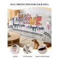 thumbnail image 4 of Spring Easter Couch Cover, Colorful Gnomes Rabbits Eggs Flowers Love Beige Sofa Cover Blanket for Loveseat Couches, Sectional Sofa Slipcover Furniture Protector for Living Room Bedroom 71''x118'', 4 of 9