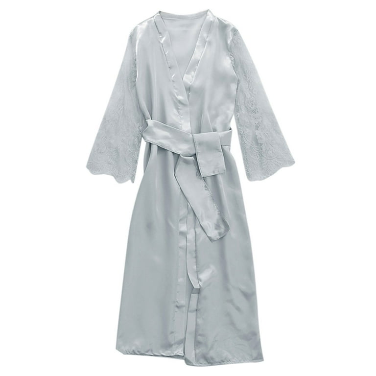GuessLookry 2023 Two-piece Kids Sets Women's Fashion Lingerie Silk Lace  Robe Dress Nightdress Nightgown Sleepwear,Women & Men Clothing Valentine  Gift 