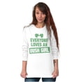 thumbnail image 3 of Cute Saint Patrick's Day Irish Girl Women Plus Size Long Sleeve Graphic Tee Brisco Brands 2X, 3 of 5