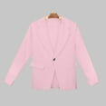 thumbnail image 5 of SGMVNU Blazer Jackets for Girls Kids, Long Sleeve Notched Collar/Lapel Collar with Inner Pocket, Open Front Casual Suit Jacket Coat for Spring Fall, Pink, 11-12 Years, 5 of 9