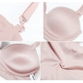 thumbnail image 6 of Exerin Bras for Women Plunge Wirefree Pullover Push Up Comfortable Padded Plus Size Bra(38C,Pink), 6 of 7