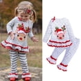thumbnail image 2 of Ropa De Bebé (Niño O Niña) Traje De Niño Pequeño Otoño Invierno Patrón De Navidad Impreso Top De Manga Larga Pantalones Traje Gris Odeerbi  LM103-1779, 2 of 9