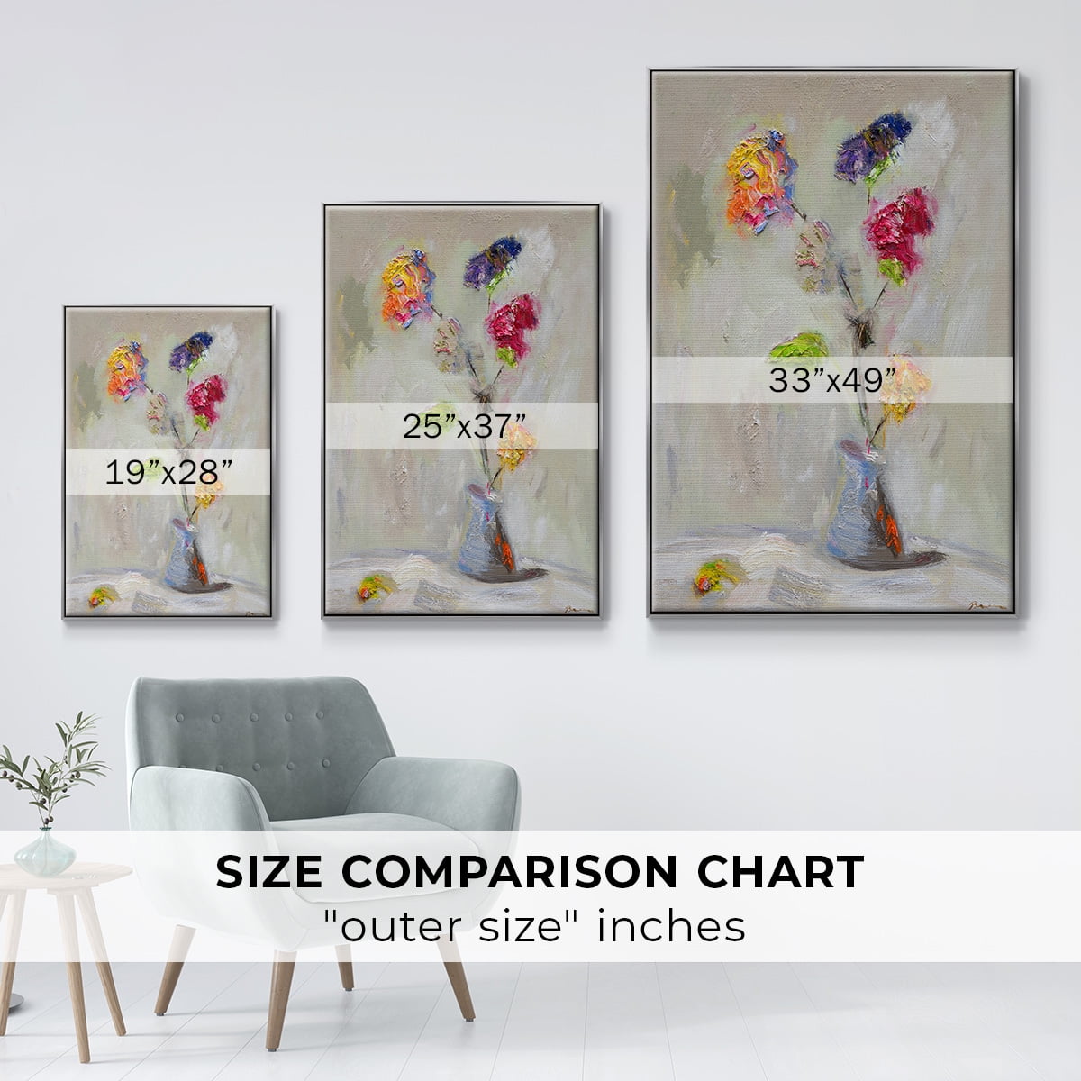 Neoplitan Floral Framed Premium Gallery Wrapped Canvas - Ready to Hang