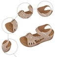 thumbnail image 6 of Rokment Women's Orthopedic Platform Wedge Walking Sandals with Arch Support Boho Beach Trendy Casual Flower Orthotic Chunky High Heels Dress Summer Shoes for Vacation Khaki Size 6, 6 of 8