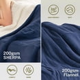 thumbnail image 3 of Heat Blanket \uDx\uD Throw Soft Flannel & Sherpa Reversible Electric Blanket with Heat Settings Timer Setting and Hours Auto-Shut Off, 3 of 7