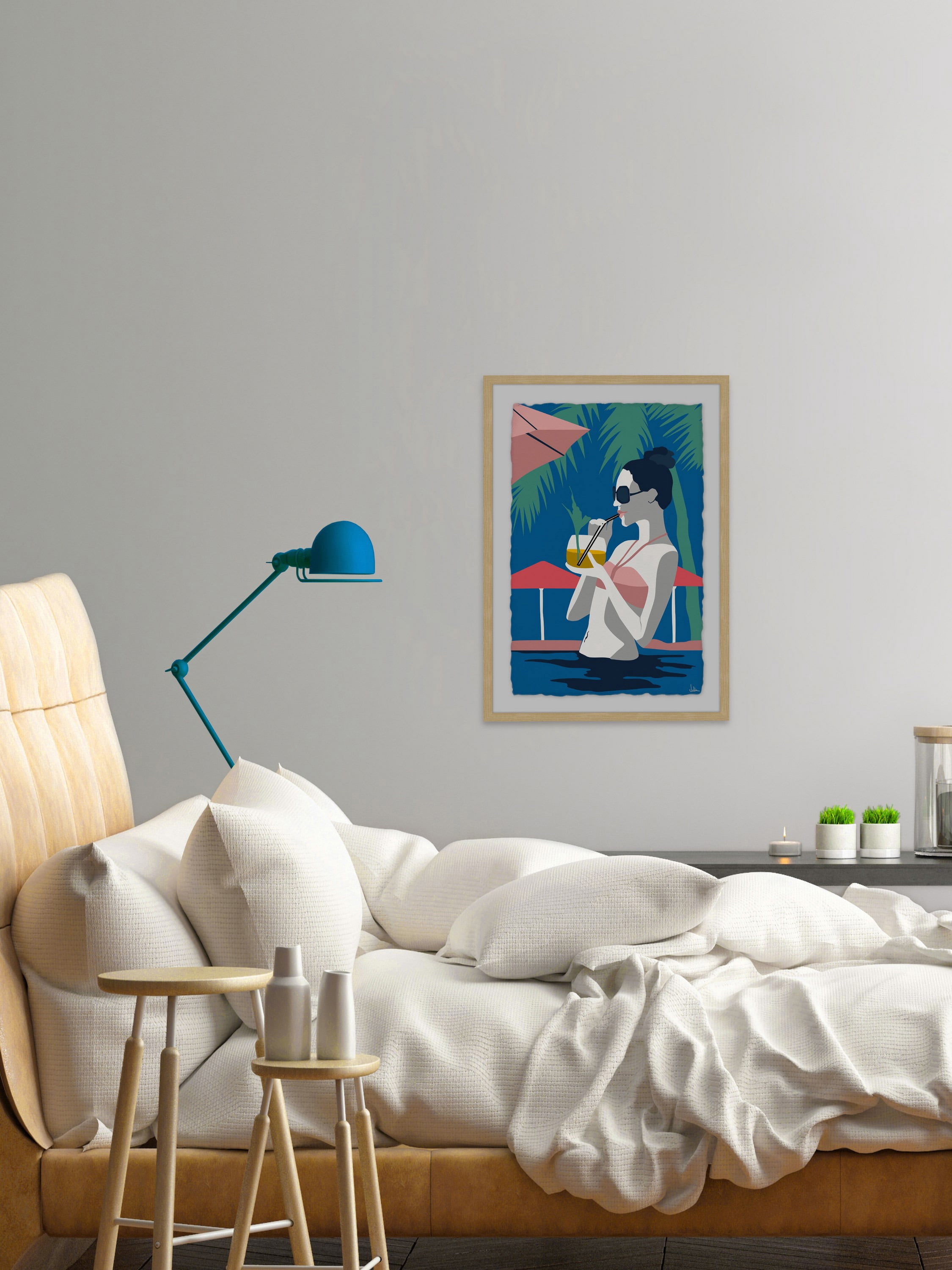 Enjoy the Cocktails Framed Painting Print