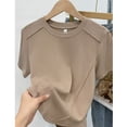 thumbnail image 3 of Valcatch Women Cotton Short Sleeve T-Shirts Crew Neck Loose Crop Tops Summer Casual Basic Tees S-XXL, 3 of 4