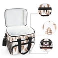 thumbnail image 6 of FORMRS Insulated Cooler Bag 24 Cans Capacity Soft Leakproof Lunch Box with Side Pockets, Brown Ice Cream Pattern, 6 of 7