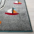 thumbnail image 3 of SAFAVIEH Carousel Kids Devan Train Track Area Rug, Turquoise/Ivory, 2'3" x 4', 3 of 11