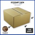 thumbnail image 2 of EcoSwift Brand Premium 8x8x4 Cardboard Boxes Mailing Packing Shipping Box Corrugated Carton 23 ECT, 8"x8"x4", Brown, 125-Pack, 2 of 6