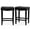 24" Black Leather, variant on Subrtex Bar Stool Set of 2, 24" Backless Saddle Counter Height Kitchen Stool, Upholstered, Gray