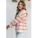 thumbnail image 2 of ABPHQTO Sudadera de mujer con hombros caídos a rayas, 2 of 5