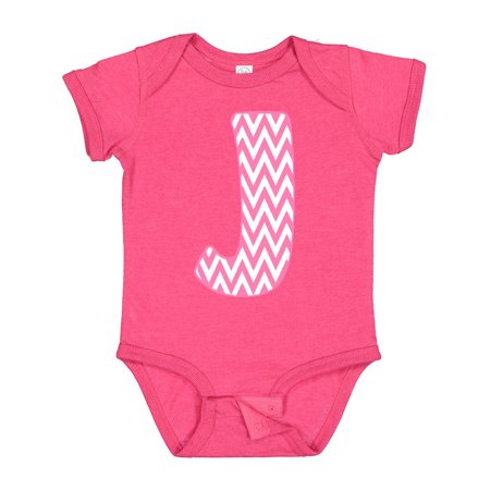 

Inktastic Cute Pink Chevron Initial J Gift Baby Girl Bodysuit