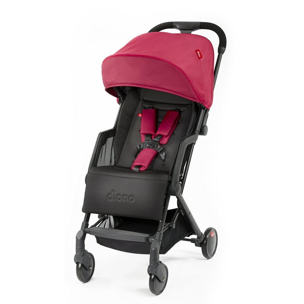 Diono Traverze Plus Lightweight Compact Stroller with Easy Fold, Pink