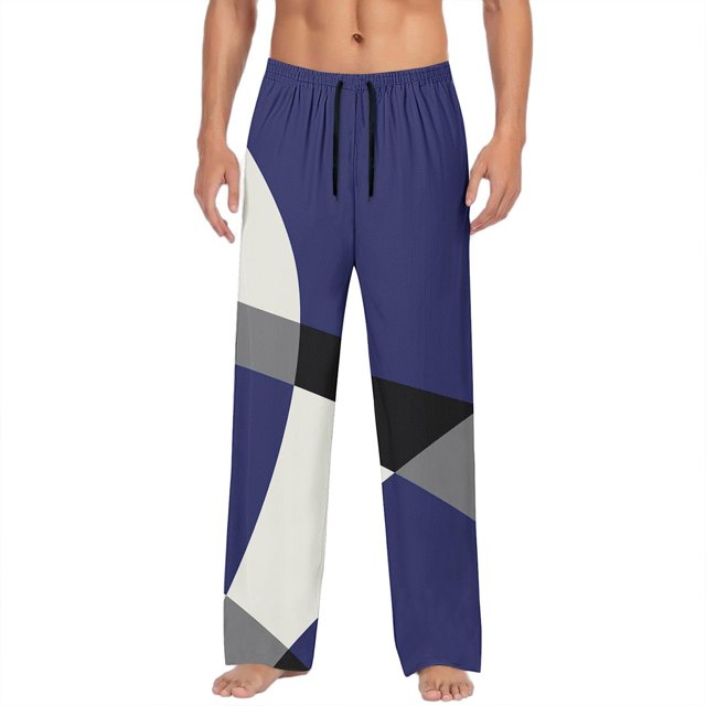 Weiqiqre Mens Pants Bottoms Elastic Waist Drawstring Fallow Sleep Lounge Pants,Size 2XL