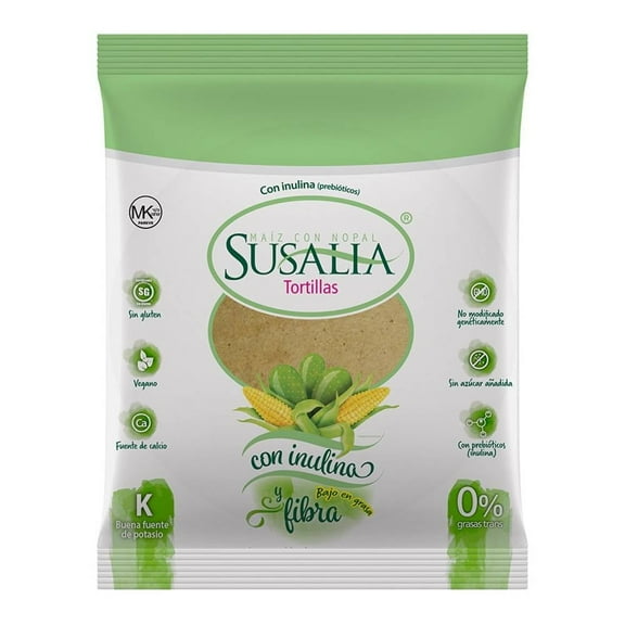 Tortillas Susalia maíz con nopal 500 g